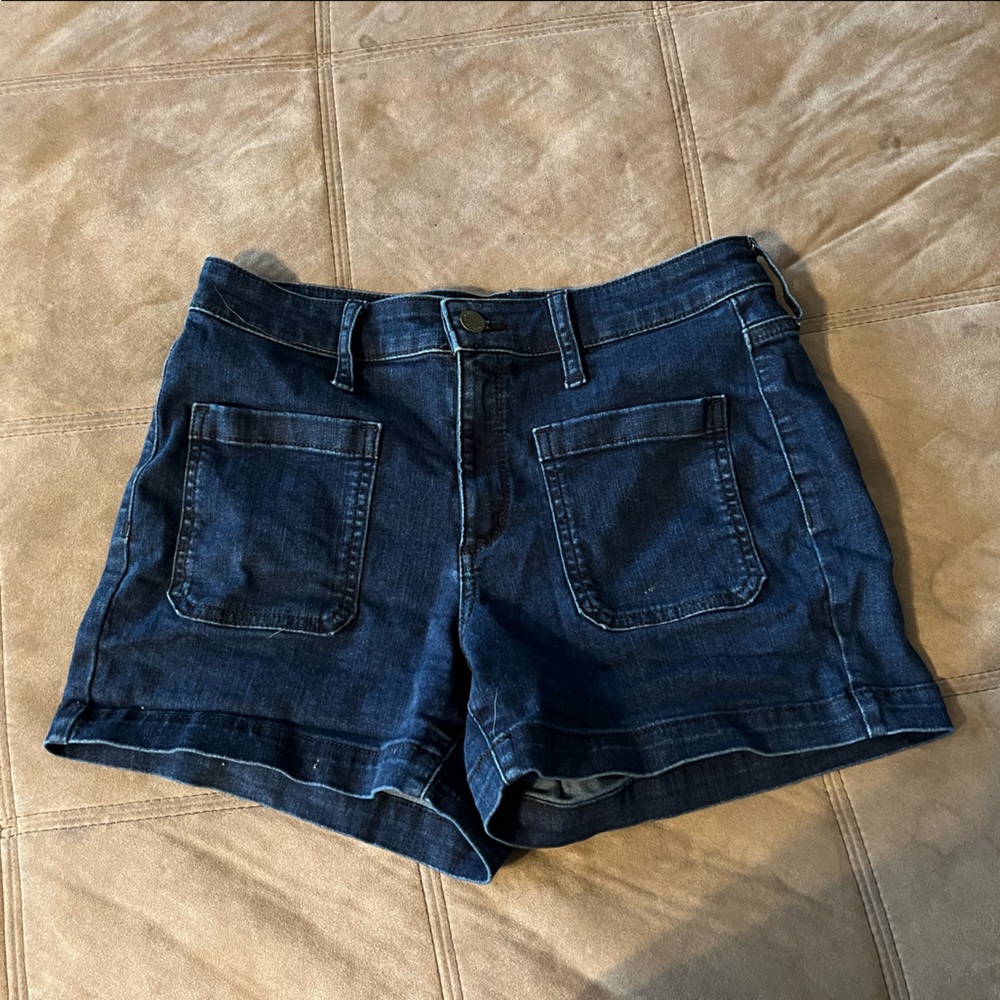 Target high rise midi shorts.
